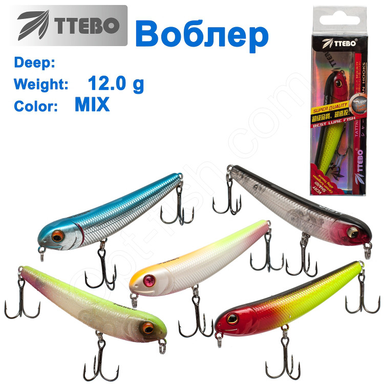 Воблер Ttebo X-DOG 12g MIX