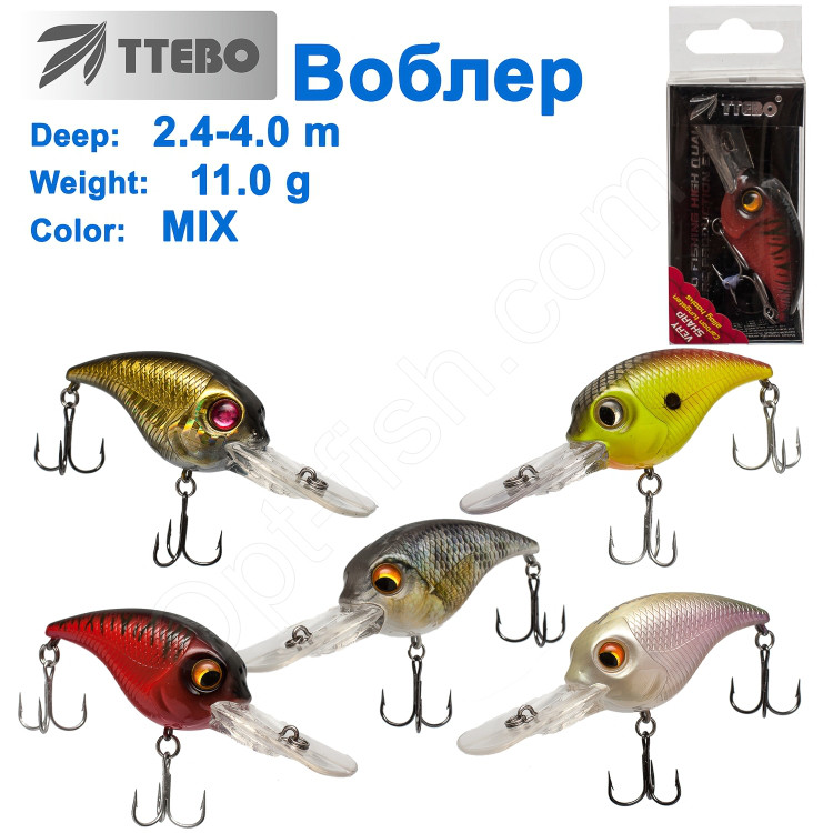 Воблер Ttebo С-DV52 (2,4-4m) 11g MIX