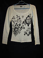 Джемпер молодіжний з довгим рукавом молочного кольору, XS