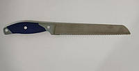 Нож-пила из нержавеющей стали с резиновой ручкой 19 см