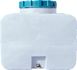 Ємність 400 л квадратна ГК ПБ біла Командор 2000, фото 3