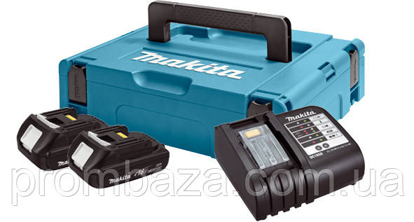 Набір акумуляторів Makita LXT 2x1.5 А·год + DC18SD + Makpac