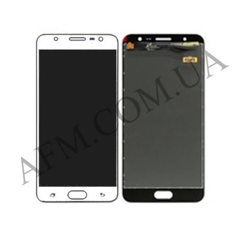 Дисплей (LCD) Samsung G610 Galaxy J7 Prime/  Sm- G610 Galaxy On Nxt с сенсором белый оригинал, фото 2