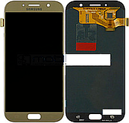 Дисплей (LCD) Samsung GH97- 19723B A720F Galaxy A7 (2017) с сенсором золотой сервисный