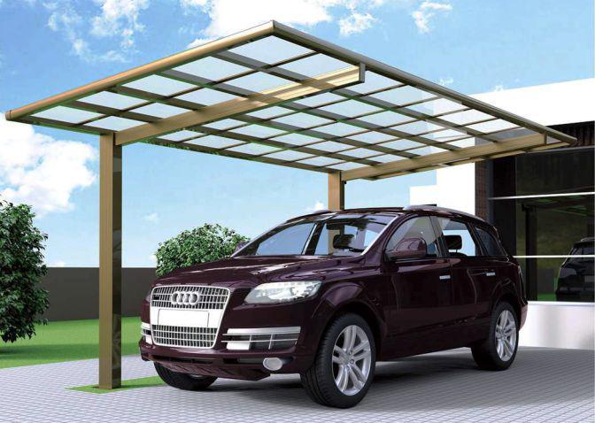 Автомобільний навіс з алюмінію з монолітним полікарбонатом Oscar CarPort F01-5628, фото 1