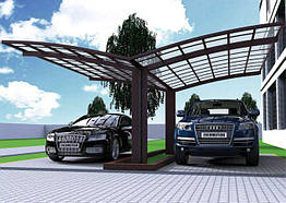 Автомобільний навіс з алюмінію з монолітним полікарбонатом Oscar CarPort A03-5652