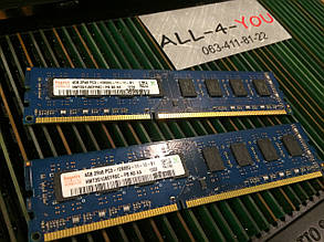 Оперативна пам'ять HYNIX DDR3 4GB PC3 12800U 1600mHz Intel/AMD