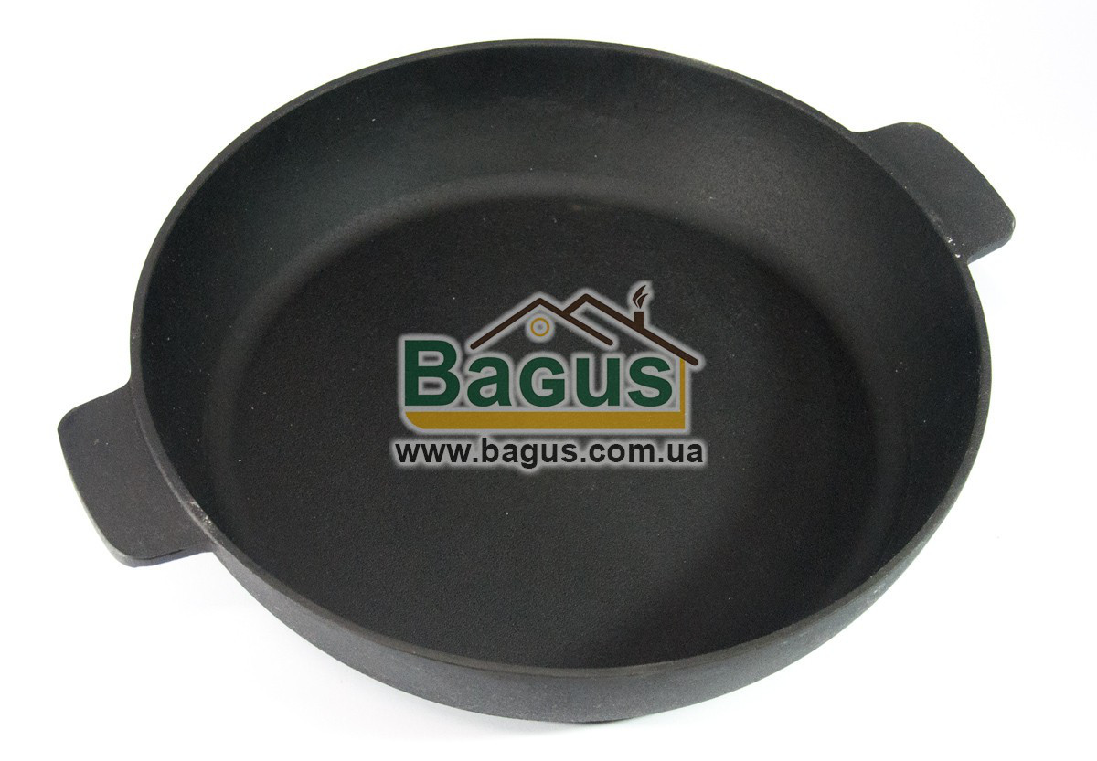 Жаровня чавунна 32х7 см з литими ручками, посуд чавунний LAHN (Україна) С3203