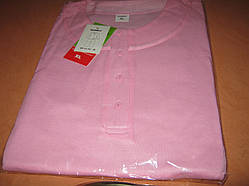 Піжама жіноча рожева NAMKY розмір XL (48-50) 100% бавовна знизу вишивка-квітка