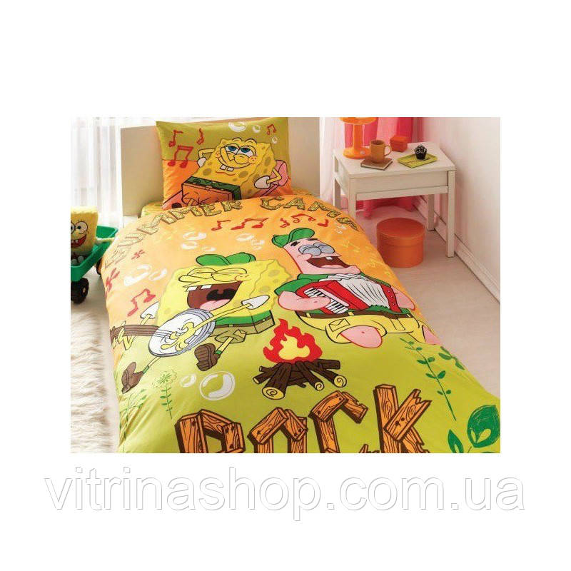 Постільна білизна Tac Disney — Sponge Bob Summer Camp 160*220 підліткова