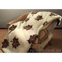 Одеяло из овечьей шерсти с рисунком кленовых листьев (200х220)