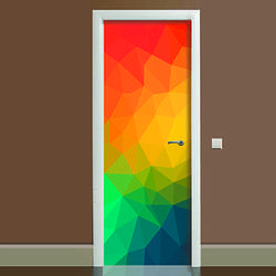 Наклейка на двері Абстракція повнокольоровий вінілова плівка ПВХ декор дверей скинали 60*180 см
