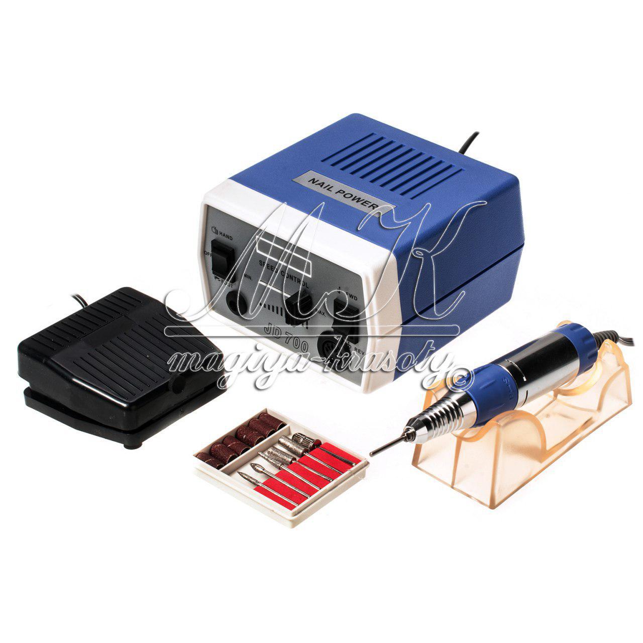 Фрезер для манікюру Nail power 30 тис. об./хв, JD-700, синій