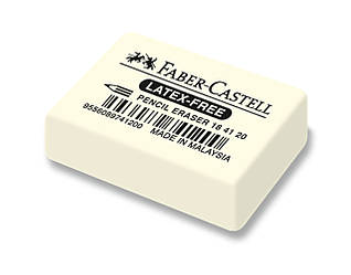 Гумка Faber-Castell Latex - free 7041-20 каучукова колір білий, 184120