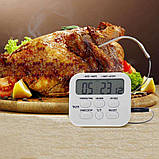 Цифровий термометр ТА278 харчовий для духовки (печі) з виносним датчиком до 300 градусів і таймером., фото 4