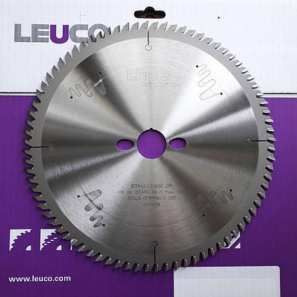 250x3,2x2,2x30 Z=80 Чистовий торцювальний пиляльний диск по дереву Leuco, фото 1