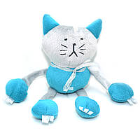 Велюровая игрушка Котик для животных голубая