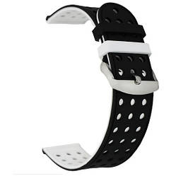 Подвійний ремінець Primo з перфорацією для годинника Amazfit Bip 5 / Bip 6 - Black&White