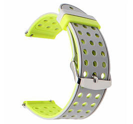 Подвійний ремінець Primo з перфорацією для годинника Amazfit Bip 5 / Bip 6 - Grey&Yellow