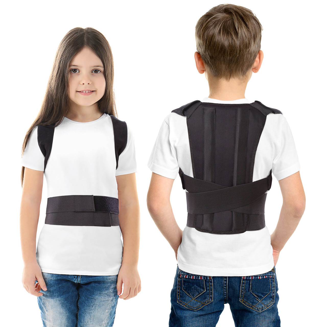 Корсет для корекції постави дитячий, тип 652 чорний, фото 1