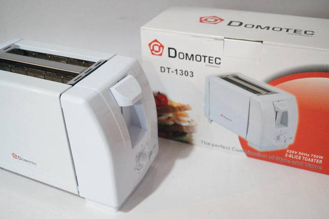 Домодик тостер на 2 скибочки хліба механічний Domotec DT-1303, фото 2