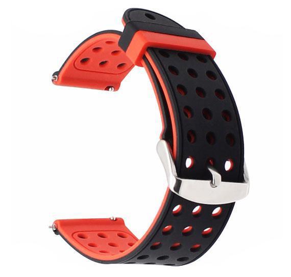 Подвійний ремінець з перфорацією для годин Xiaomi Huami Amazfit SportWatch 2/Amazfit Stratos - Black&Red