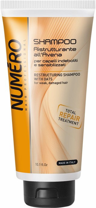 Шампунь для відновлення волосся з екстрактом вівса Brelil Numero Restructuring Shampoo with Oats 300 мл