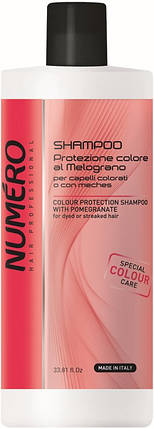 Шампунь для захисту кольору волосся з екстрактом граната Brelil Numero Colour Protection Shampoo 1000 мл, фото 2