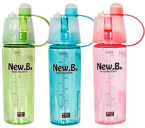 Пляшка для води New B 0,6 мл з розпилювачем і ручкою, для спорту.