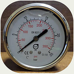 Манометр гліцериновий (торцевий) DN 63, G1/4'' 0-25Bar (0-2,5MPa) "Bart"
