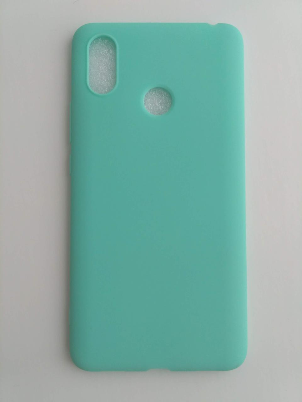 Силіконовий чохол Xiaomi Mi Max 3 бірюзовий матовий М'ятний 1762P