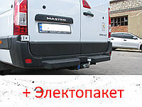 Фаркоп - Renault Master 3 Микроавтобус (2010--) L=4685, 2 кол. с подножкой, съемный на 2 болтах на пластине