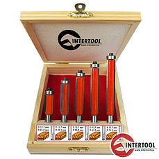 Набір фрез прямих кромок, 5 шт. Intertool HT-0076