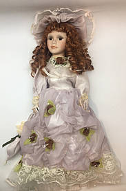 Сувенірна порцелянова Лялька в старовинному платті, колекційна Porcelain doll " Шарлотта" 45 см (1303-10)