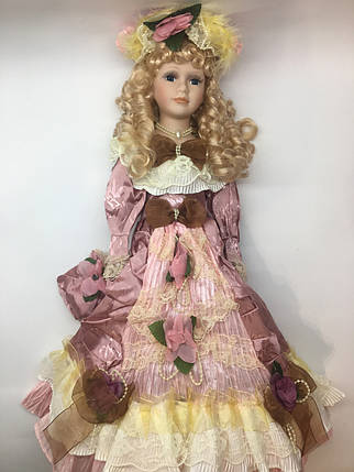 Лялька порцелянова сувенірна, колекційна Porcelain doll "Маргарита" 50 см (1303-02), фото 2