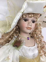 Лялька сувенірна, подарункова порцелянова, колекційна Porcelain doll "Кароліна" 50 см (1303-04), фото 3