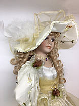 Лялька сувенірна, подарункова порцелянова, колекційна Porcelain doll "Кароліна" 50 см (1303-04), фото 2