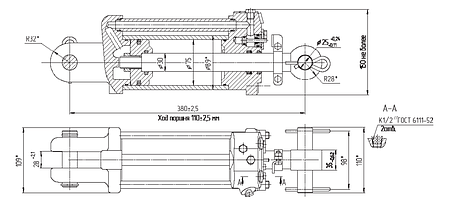 Ремонт гідроциліндра С75/30х110-3.42(380) Ц75х110-3, фото 2