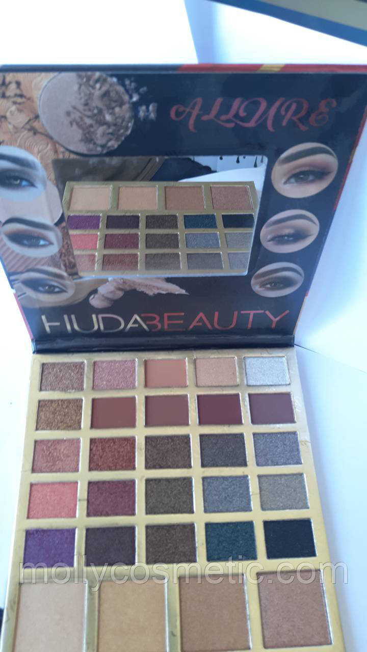 Палітра тіней + хайлайтеров Huda beauty allure 3 D ( 29 кольорів )