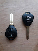 Корпус для автоключа TOYOTA RAV4, Corolla, Hilux (Тойота РАВ4, Королла, Хайлюкс) 2 кнопки , лезвие TOY 43