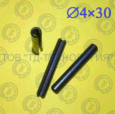 Штифт пружинний циліндричний Ф4х30 DIN 1481