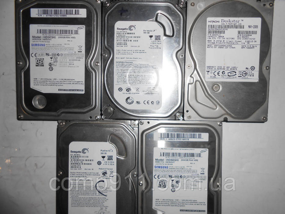 Жорсткі диски для комп'ютера Sata 3.5" 500 GB Seagate, Hitachi, Samsung.