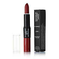 Помада + блиск М. А. С. Matte Lipstick & Lipgloss 2 в 1 (палітра 12 шт) МАТОВІ |1368