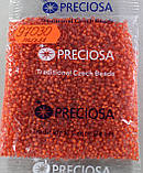 Бісер 10/0, No97030 помаранчевий матовий з блискучою серединкою (пач.50 грамів), фото 2