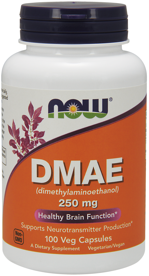 Уповільнення процесів старіння, мозкова активність NOW Foods DMAE 250 mg 100 caps, фото 1
