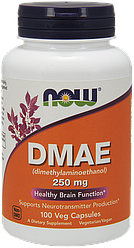 Уповільнення процесів старіння, мозкова активність NOW Foods DMAE 250 mg 100 caps