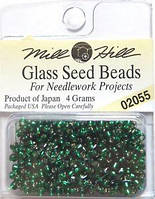 02055 бисер Mill Hill, 11/0 Brilliant Green Glass Beads
