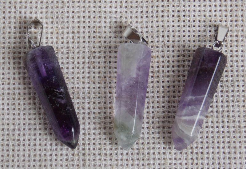 Підвіска-маятник з аметисту. Кулон з аметисту, фото 1