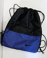 Мешок-сумка для сменной обуви с логотипом и спорта (синий) 44*35
