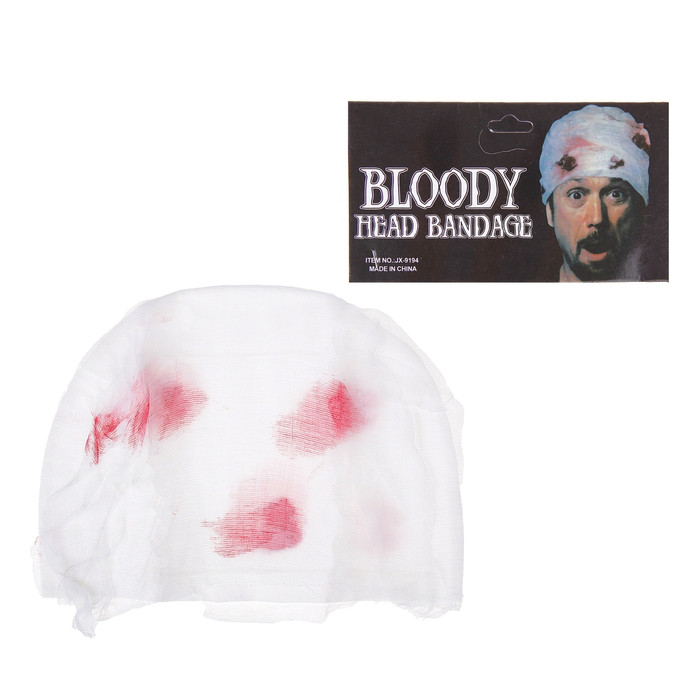 Бандаж на голову с кровавым пятном, аксессуар на вечеринку, Хэллоуин - фото 2 - id-p766072412
